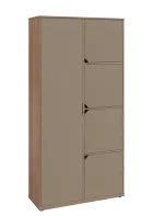 KSR6-82 L skříň šatní, 1x výsuvné ramínko, 4x dvířka, 2053x1022x400 mm, provedení levé, dub bardolin